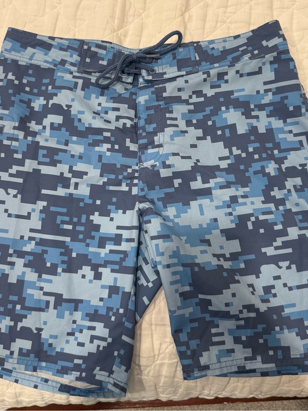 Vineyard Vines Navy & Light Blue Camo Swim Board Shorts